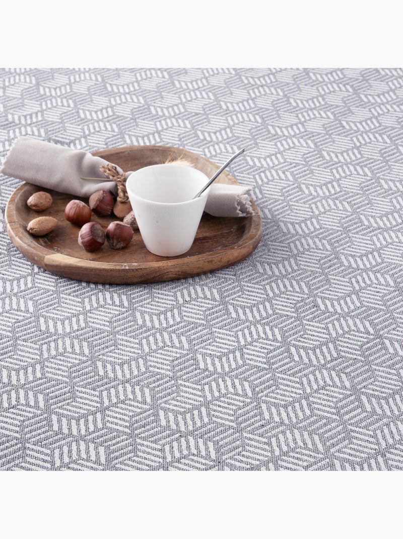 Coperta tipo Plaid, tessuto strutturato in filato tinto, con frange - Gamusi Grigio - Kiabi