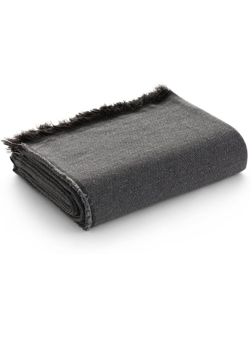 Coperta tipo Plaid, tessuto strutturato in filato tinto, con frange - Gamusi - Kiabi Coperta tipo Plaid, tessuto strutturato in filato tinto, con frange - Gamusi - Kiabi
