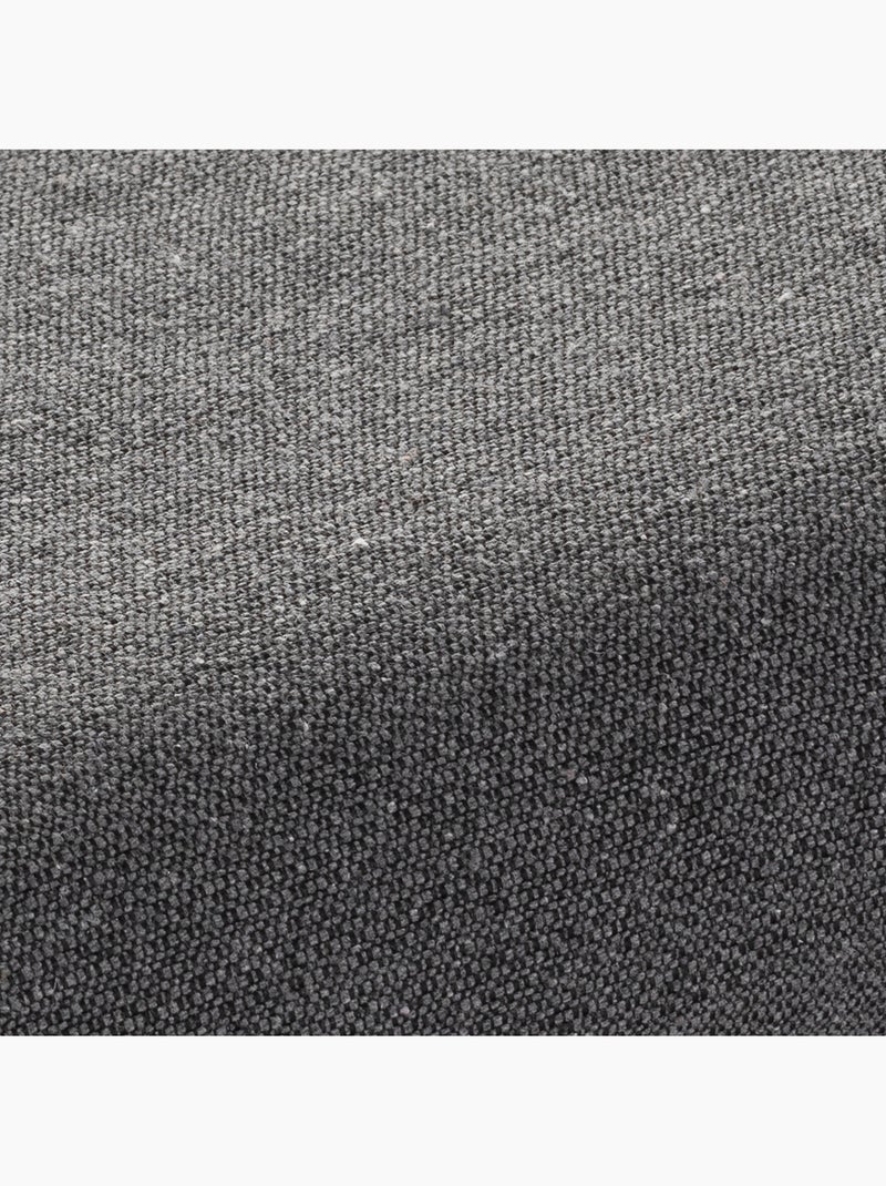 Coperta tipo Plaid, tessuto strutturato in filato tinto, con frange - Gamusi Nero - Kiabi