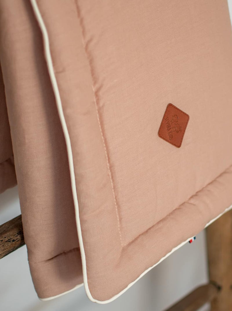 Coperta trapuntata in lino lavato per bambini | sevira kids | sevira kids Verde acqua - Kiabi