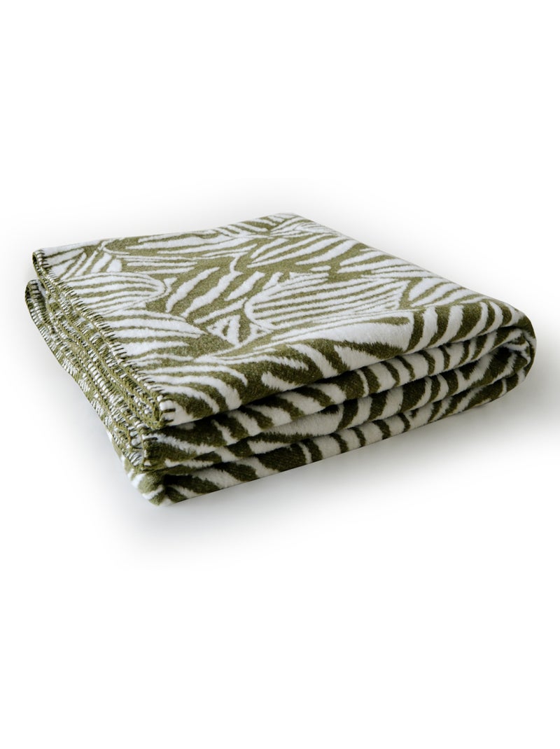 Coperta/plaid 200x220 cachi Verde kaki - Kiabi