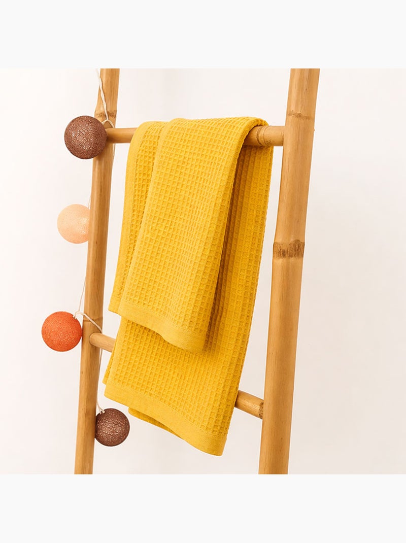 Copertina a Nido d'Ape in Cotone Biologico Honey Beige - Kiabi