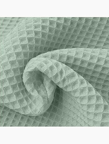 Copertina a Nido d'Ape in Cotone Biologico Verde