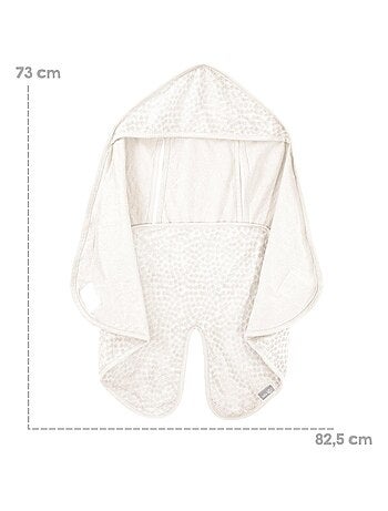 Copertina avvolgente in cotone bio con pois in rilievo "ROBA Seashells