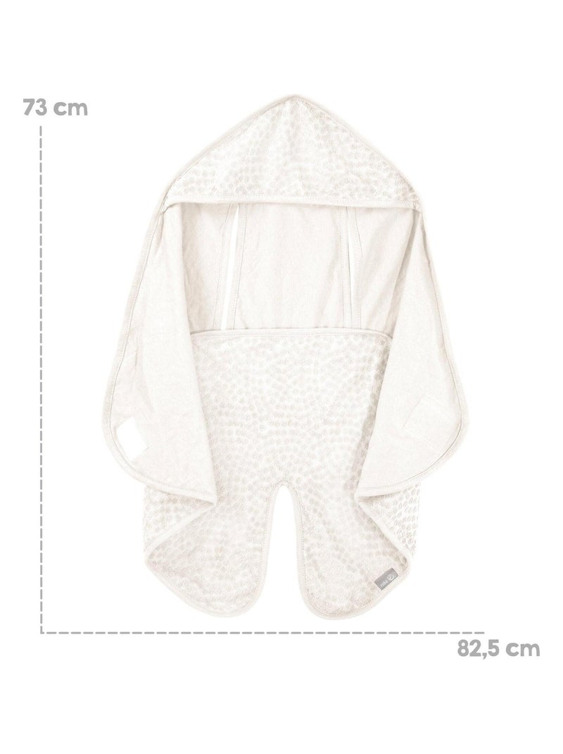 Copertina avvolgente in cotone bio con pois in rilievo "ROBA Seashells" Ecru - Kiabi