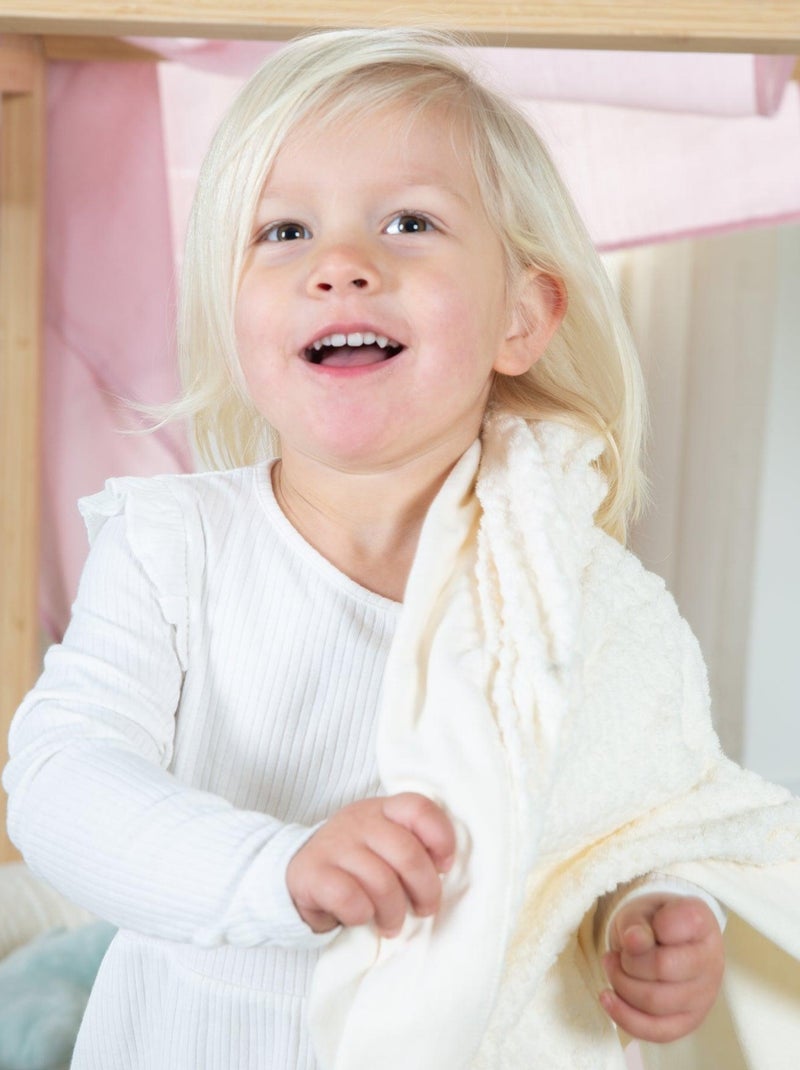 Copertina avvolgente in cotone bio con pois in rilievo "ROBA Seashells" Ecru - Kiabi