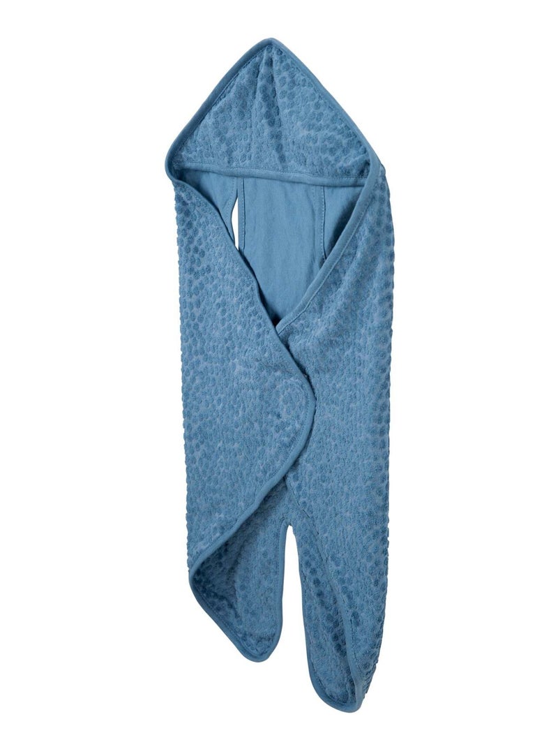 Copertina avvolgente in cotone bio con pois in rilievo "ROBA Seashells" Indaco - Kiabi