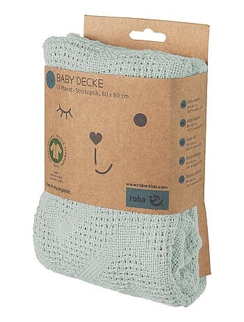 Copertina bebè effetto tricot in cotone bio – ROBA "Lil Planet