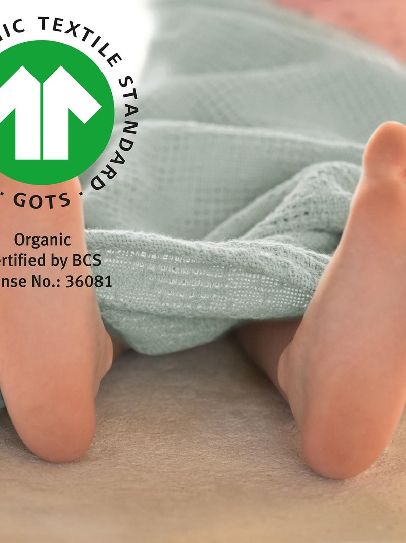 Copertina bebè effetto tricot in cotone biologico – ROBA "Lil Planet" Verde - Kiabi