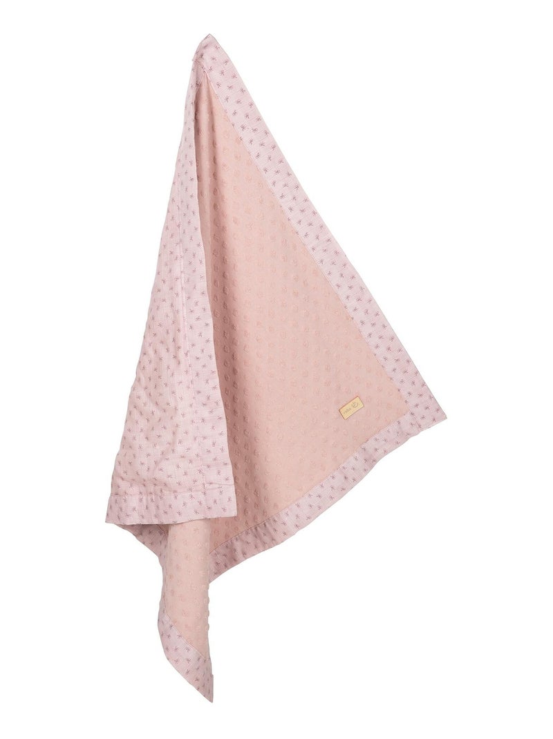 Copertina bebè in cotone bio con motivo a pois in rilievo "Roba lil planet" Rosa - Kiabi