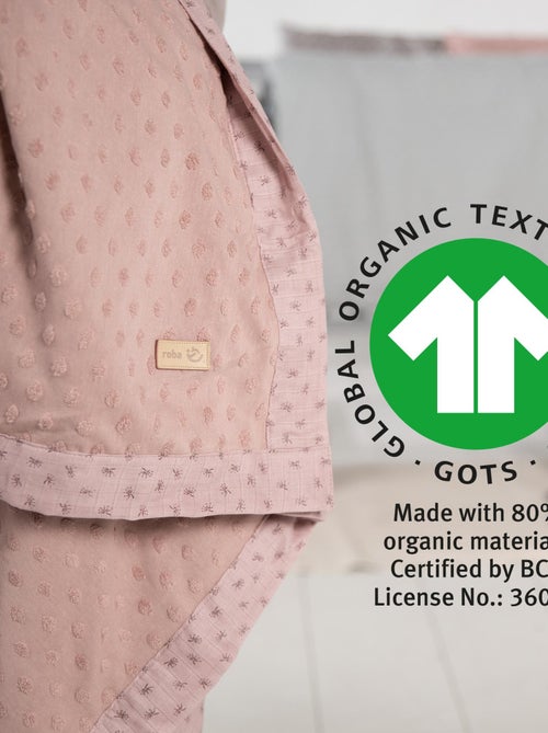 Copertina bebè in cotone bio con motivo a pois in rilievo "Roba lil planet" - Kiabi