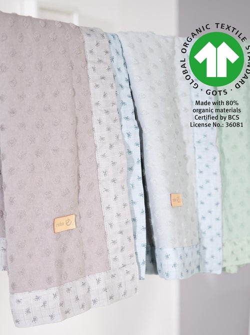 Copertina bebè in cotone bio con motivo a pois in rilievo – "Roba Lil Planet" - Kiabi