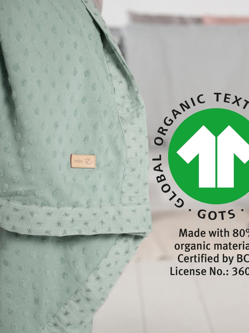 Copertina bebè in cotone bio con motivo a pois in rilievo – "Roba Lil Planet" Verde - Kiabi