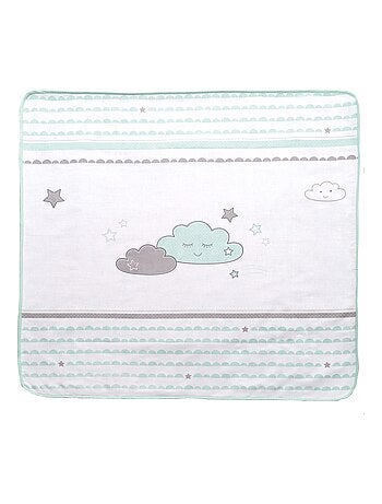 Copertina doppia faccia in pile morbido e cotone – "Roba Happy Cloud