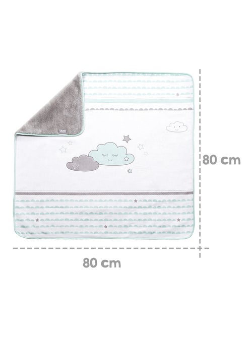 Copertina doppia faccia in pile morbido e cotone – "Roba Happy Cloud" - Kiabi