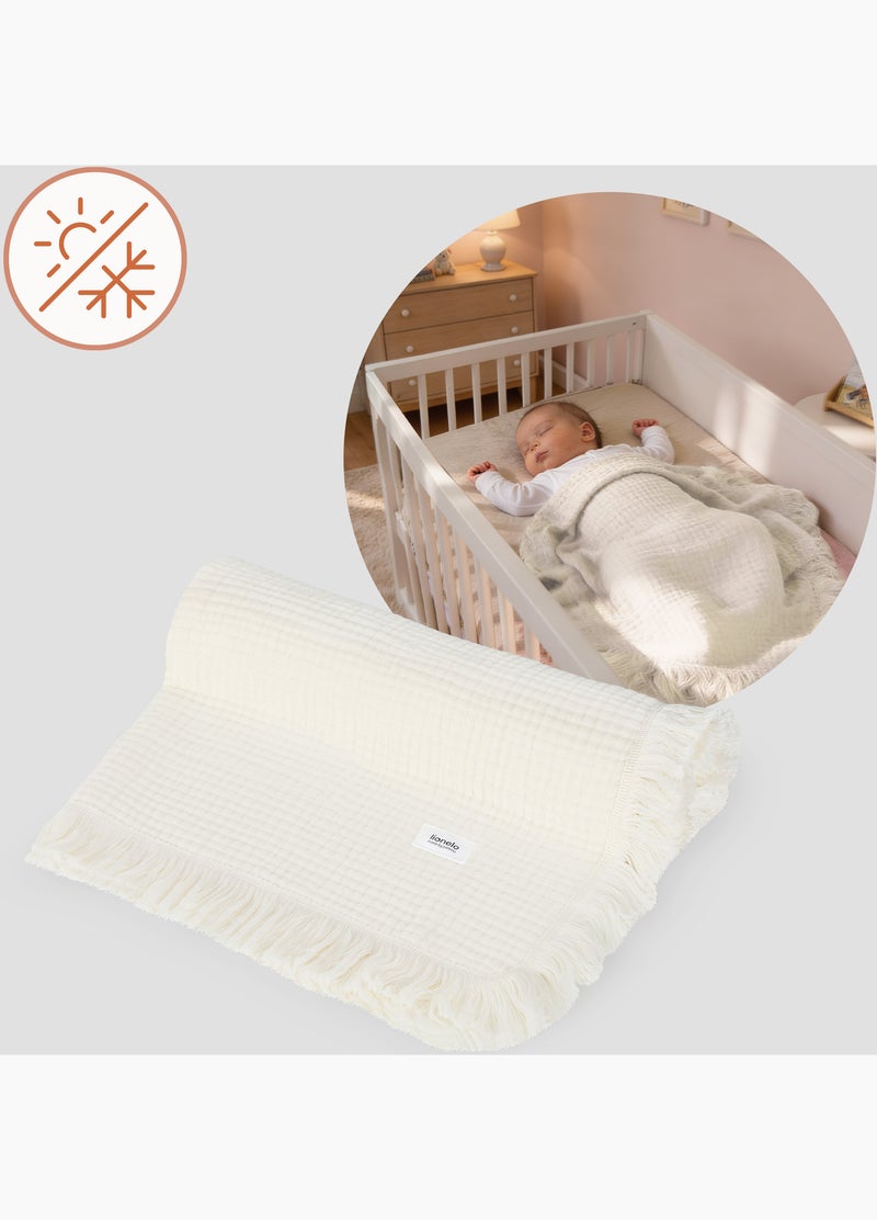 Copertina in cotone - LIONELO - 70 x 100 cm - 100% cotone - 280 g/m² Beige - Kiabi