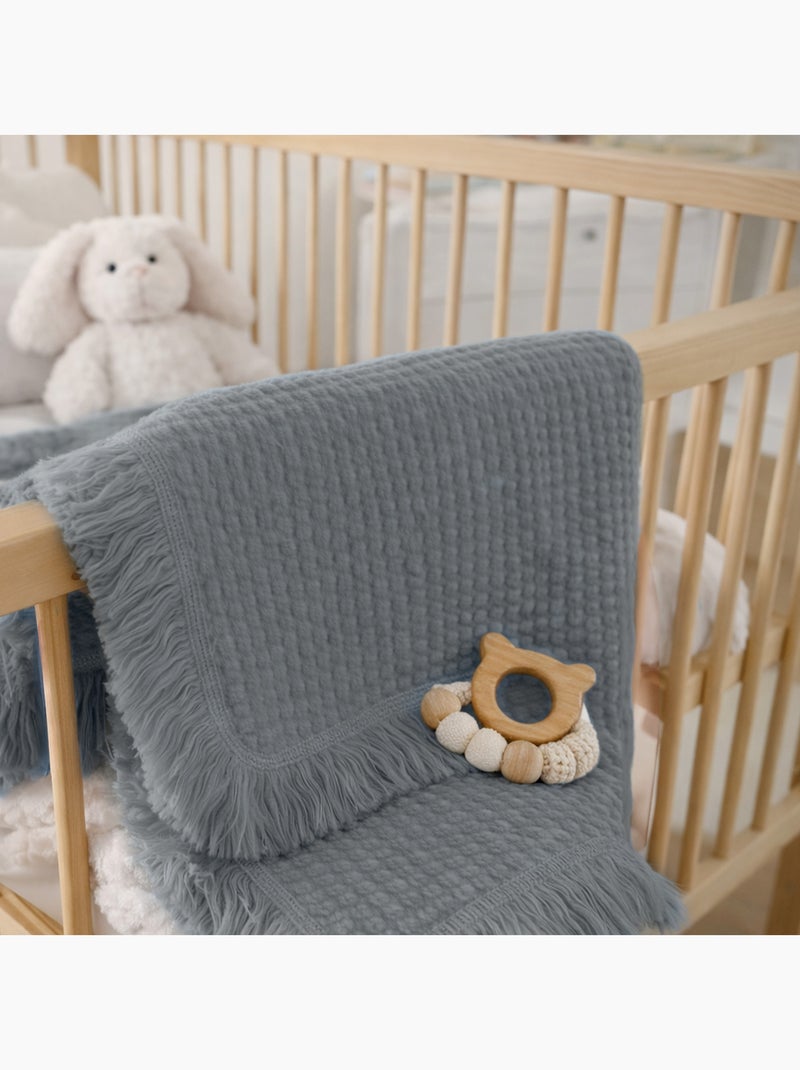 Copertina in cotone - LIONELO - 70 x 100 cm - 100% cotone - 280 g/m² Grigio - Kiabi