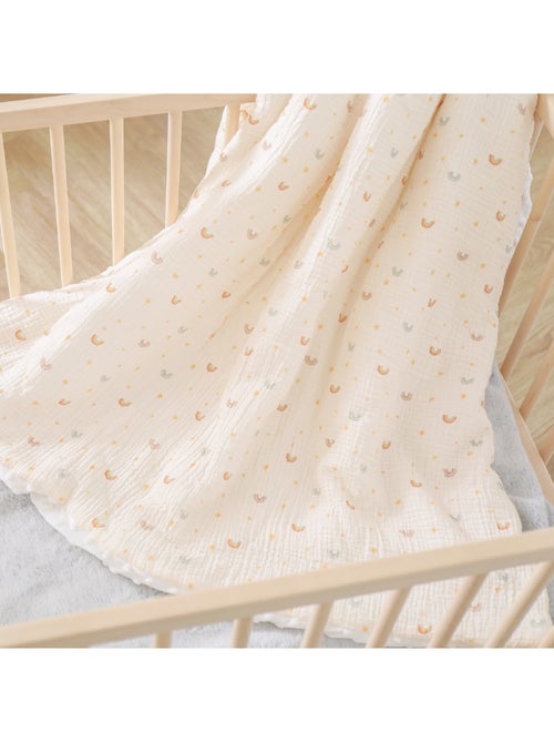 Copertina per bambini 100x135 in garza di cotone Oeko-Tex e minky | SUPERBE BEBE - Kiabi