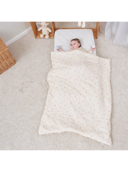 Copertina per bambini 100x135 in garza di cotone Oeko-Tex e minky | SUPERBE BEBE - Kiabi