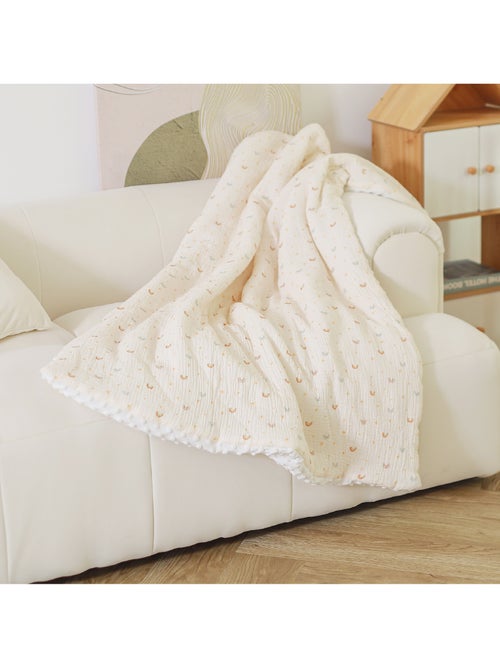 Copertina per bambini 100x135 in garza di cotone Oeko-Tex e minky | SUPERBE BEBE - Kiabi