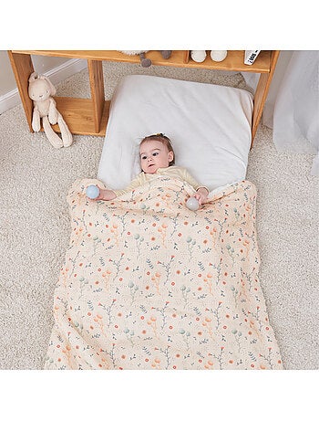 Copertina per bambini 100x135 in garza di cotone Oeko-Tex e minky | SUPERBE BEBE