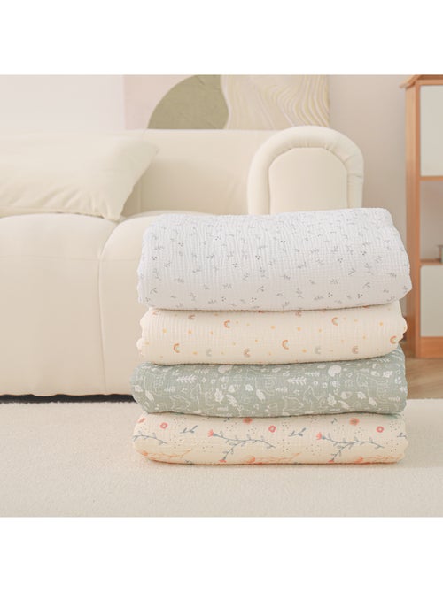 Copertina per bambini 100x135 in garza di cotone Oeko-Tex e minky | SUPERBE BEBE - Kiabi