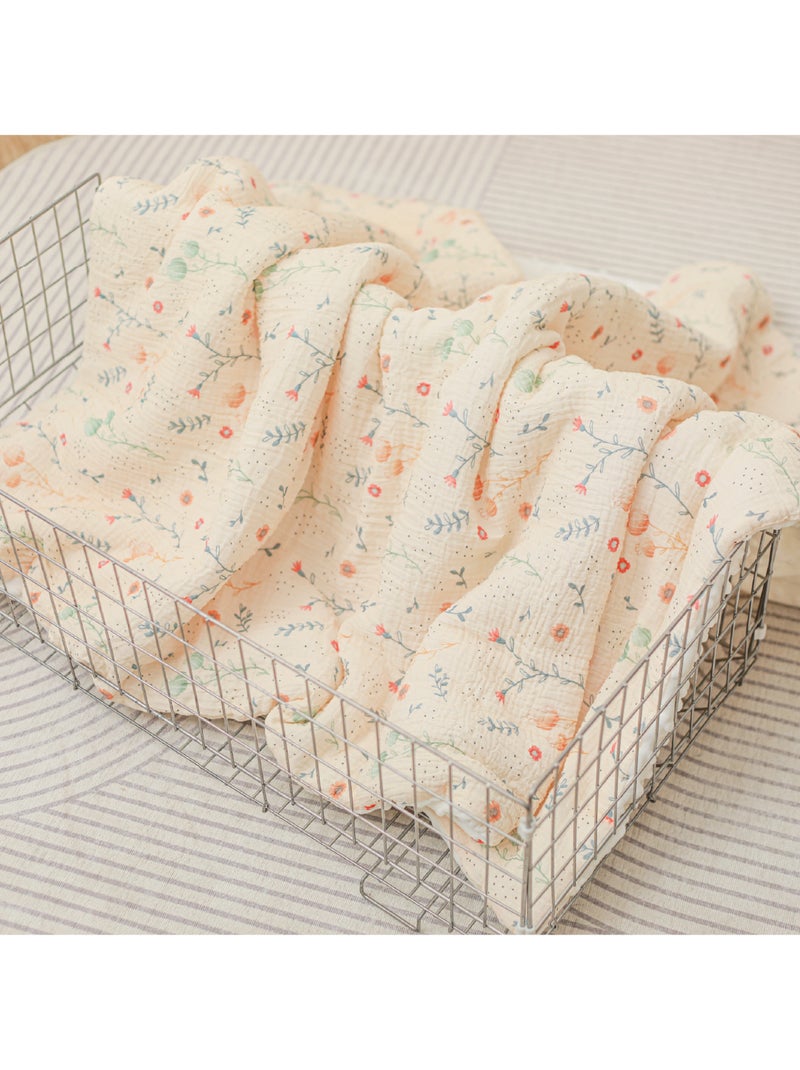 Copertina per bambini 100x135 in garza di cotone Oeko-Tex e minky | SUPERBE BEBE Giallo - Kiabi