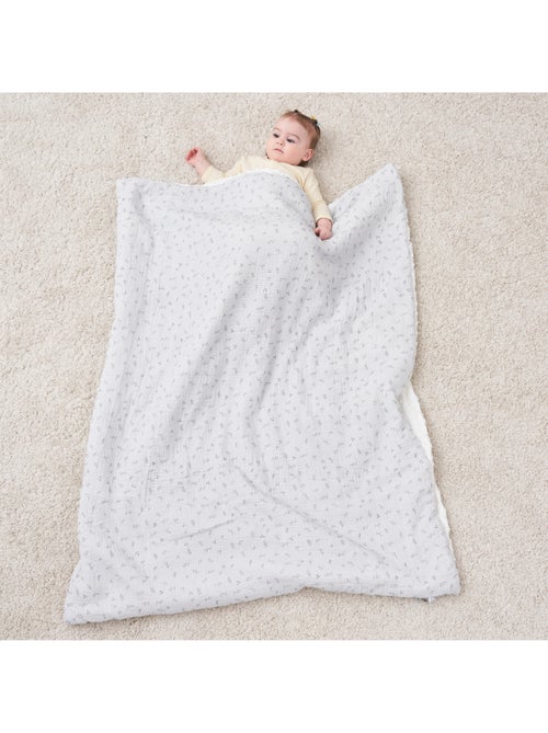 Copertina per bambini 100x135 in garza di cotone Oeko-Tex e minky | SUPERBE BEBE - Kiabi