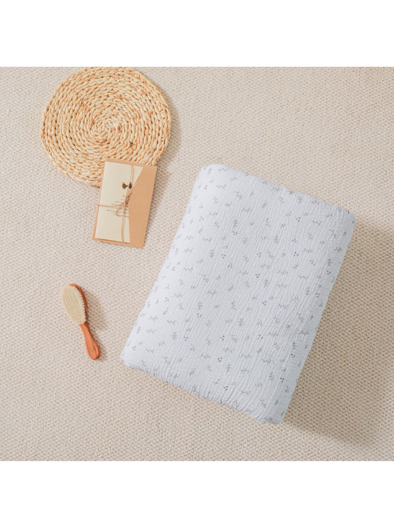 Copertina per bambini 100x135 in garza di cotone Oeko-Tex e minky | SUPERBE BEBE Grigio - Kiabi