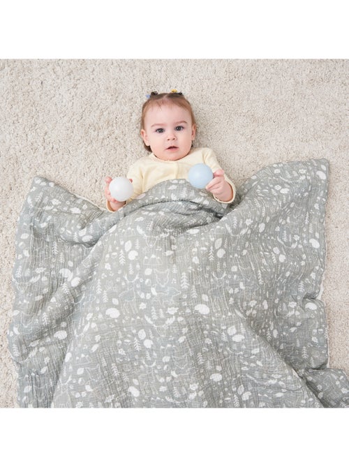 Copertina per bambini 100x135 in garza di cotone Oeko-Tex e minky | SUPERBE BEBE - Kiabi Copertina per bambini 100x135 in garza di cotone Oeko-Tex e minky | SUPERBE BEBE - Kiabi