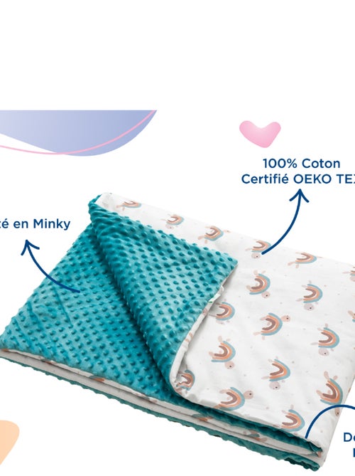 Copertina per bambini 75x100 in cotone OEKO-TEX e Minky | SUPERBE BEBE - Kiabi