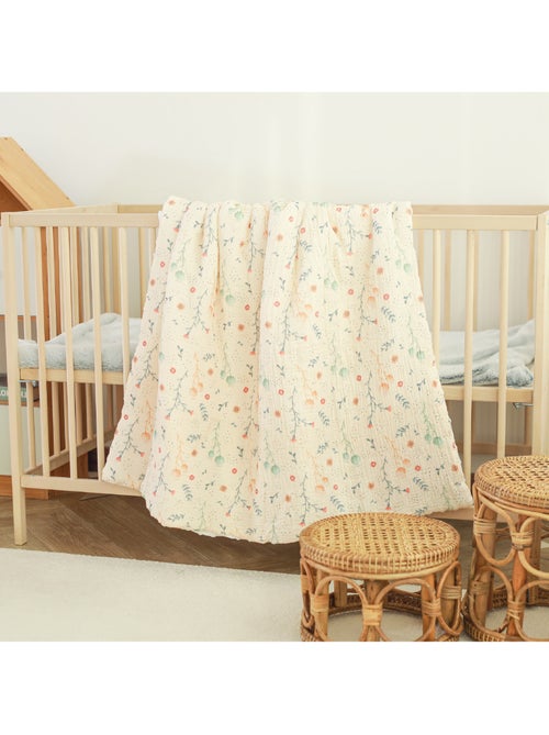 Copertina per bambini 75x100 in garza di cotone Oeko-Tex e minky | SUPERBE BEBE - Kiabi