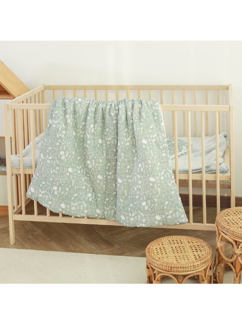 Copertina per bambini 75x100 in garza di cotone Oeko-Tex e minky | SUPERBE BEBE - Kiabi
