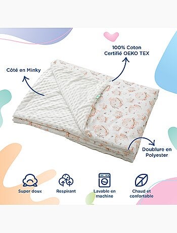 Copertina per bambini in cotone Oeko-tex e Minky | SUPERBE BEBE