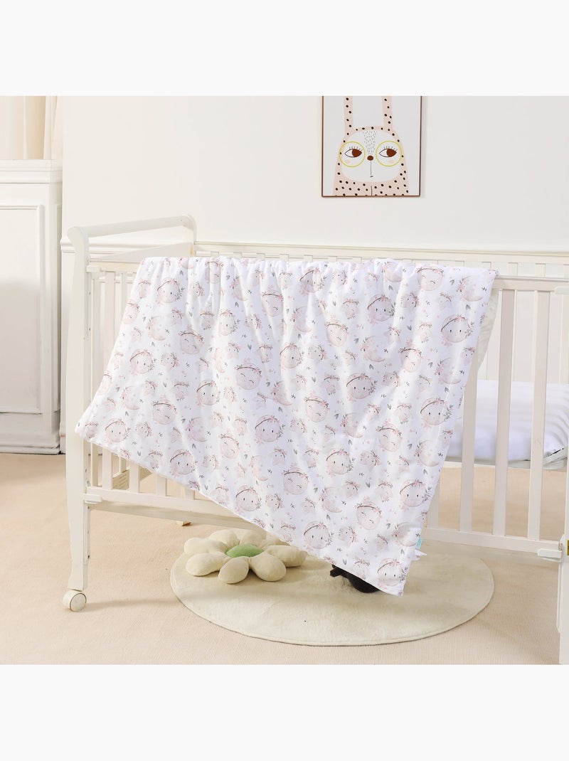 Copertina per bambini in cotone Oeko-tex e Minky | SUPERBE BEBE Bianco - Kiabi