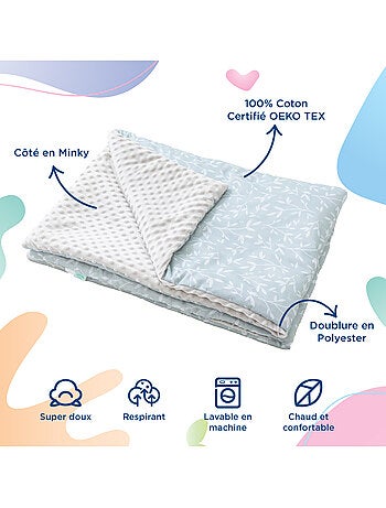 Copertina per bambini in cotone Oeko-tex e Minky | SUPERBE BEBE