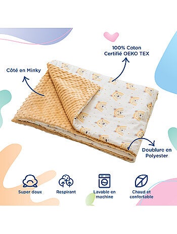 Copertina per bambini in cotone Oeko-tex e Minky | SUPERBE BEBE