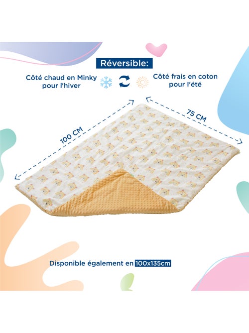 Copertina per bambini in cotone Oeko-tex e Minky | SUPERBE BEBE - Kiabi