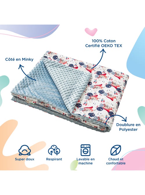 Copertina per bambini in cotone Oeko-tex e Minky | SUPERBE BEBE - Kiabi