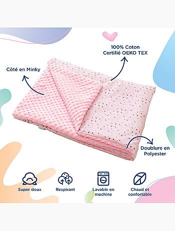 Copertina per bambini in cotone Oeko-tex e Minky | SUPERBE BEBE