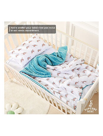 Copertina per bambini in cotone Oeko-tex e Minky | SUPERBE BEBE