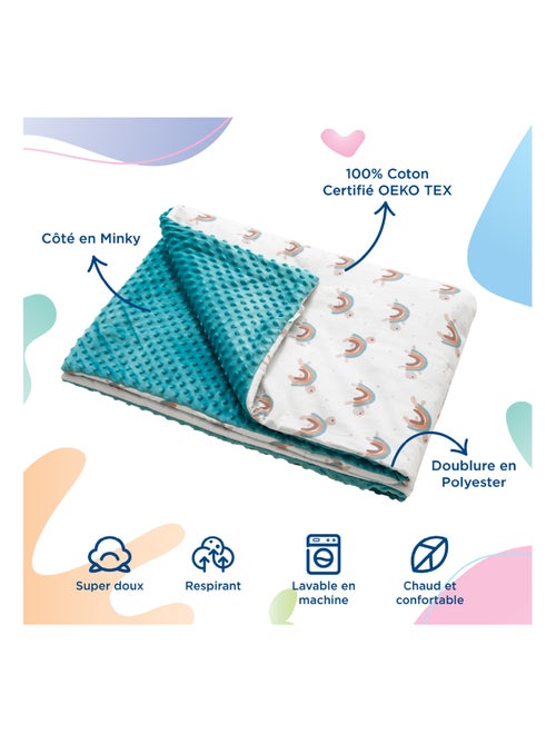Copertina per bambini in cotone Oeko-tex e Minky | SUPERBE BEBE - Kiabi
