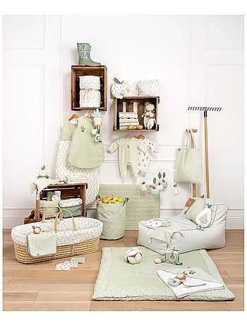 Copertina per lettino in cotone verde lime 90x140 - SAUTHON