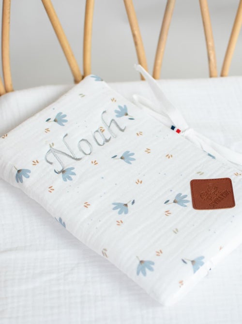 Copertina per libretto sanitario neonato in mussola di cotone, fiordaliso | SEVIRA KIDS - Kiabi