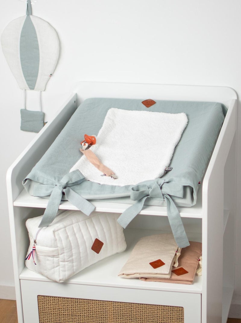 Copertura per fasciatoio in lino lavato | sevira kids | sevira kids Verde - Kiabi