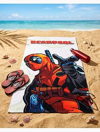 Copier Telo Mare Deadpool 70x140cm – Stampa HD Comic – 100% Poliestere – Licenza Ufficiale Marvel
