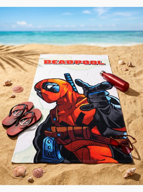 Copier Telo Mare Deadpool 70x140cm – Stampa HD Comic – 100% Poliestere – Licenza Ufficiale Marvel - Kiabi Copier Telo Mare Deadpool 70x140cm – Stampa HD Comic – 100% Poliestere – Licenza Ufficiale Marvel - Kiabi