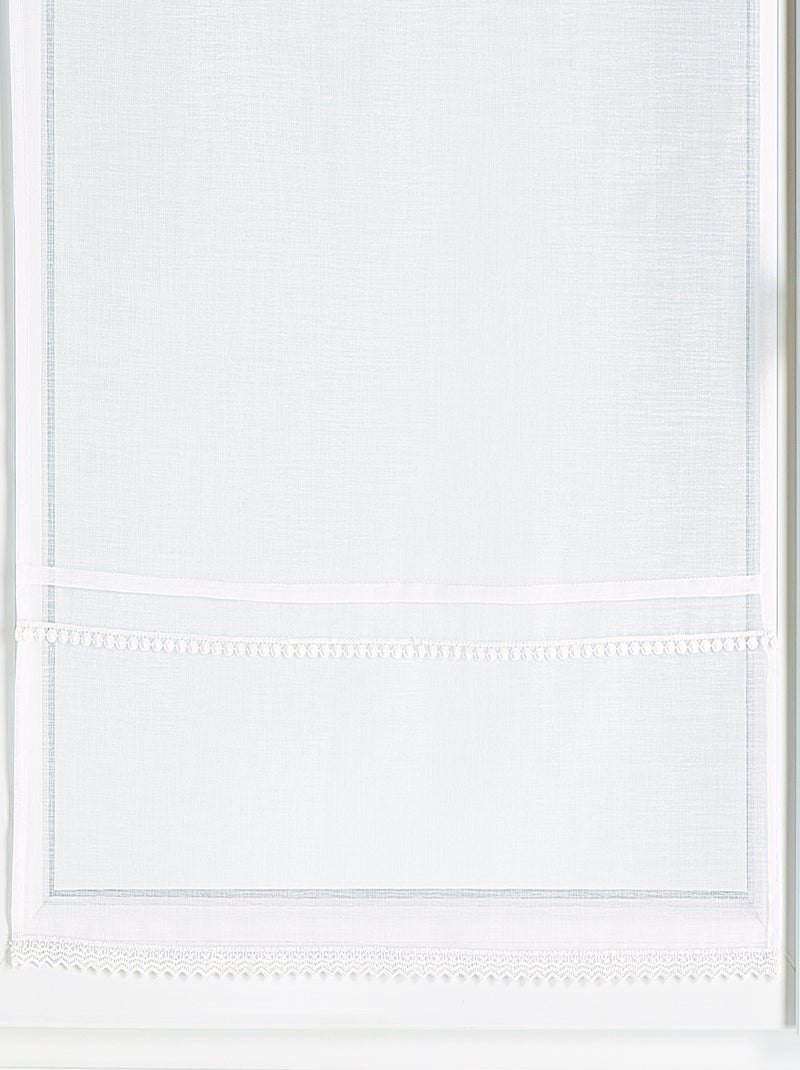 Coppia di eleganti tende in pizzo bianco Bianco - Kiabi