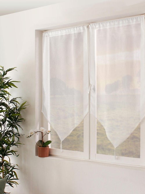 Coppia di piccole tende a punta con pompon - Kiabi