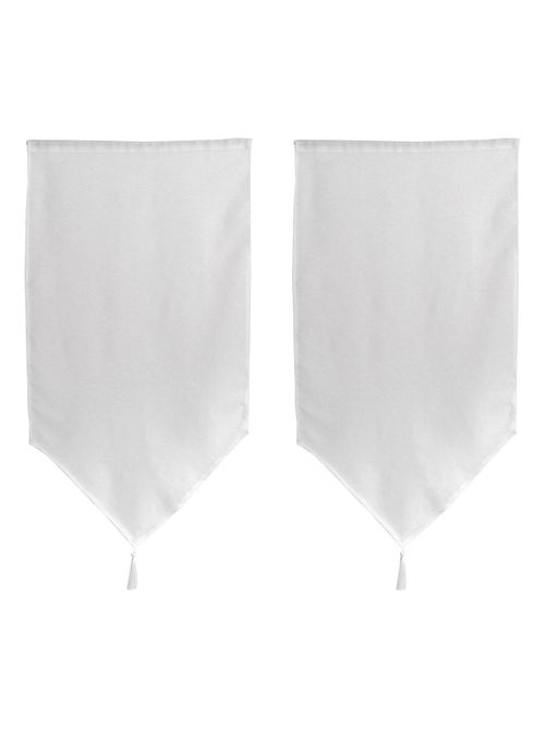 Coppia di piccole tende a punta con pompon - Kiabi